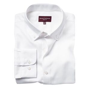 Brook Taverner Mens Toronto Long Sleeve Oxford Shirt / White
